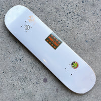 8.0in x 31.45in DETONATOR "15" SOLID WHITE SKATEBOARD DECK SHAPE 242