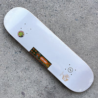 8.5in x 32.08in DETONATOR "15" SOLID WHITE SKATEBOARD DECK SHAPE 244