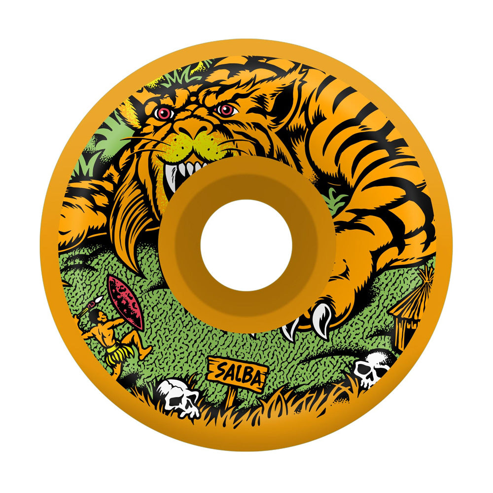 60mm SALBA TIGER VOMITS ORANGE 95A SKATEBOARD WHEELS