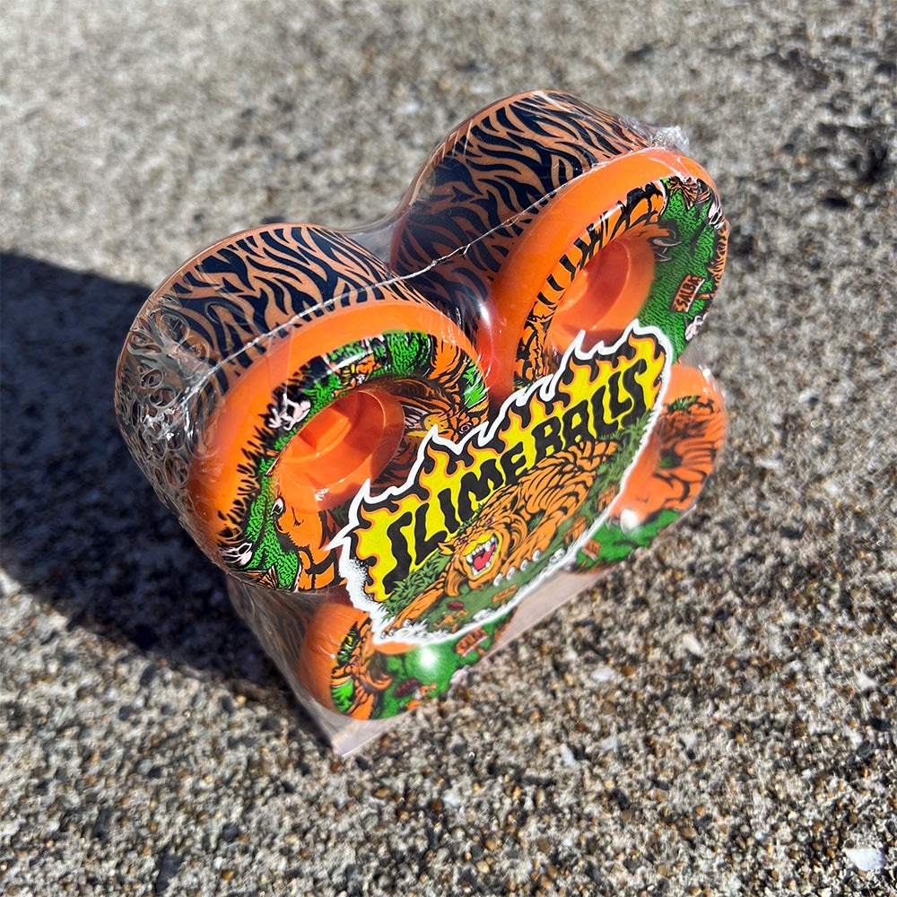 60mm SALBA TIGER VOMITS ORANGE 95A SKATEBOARD WHEELS