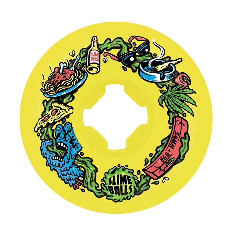 54mm SCARF BALLS VOMIT MINI YELLOW 99A SKATEBOARD WHEELS