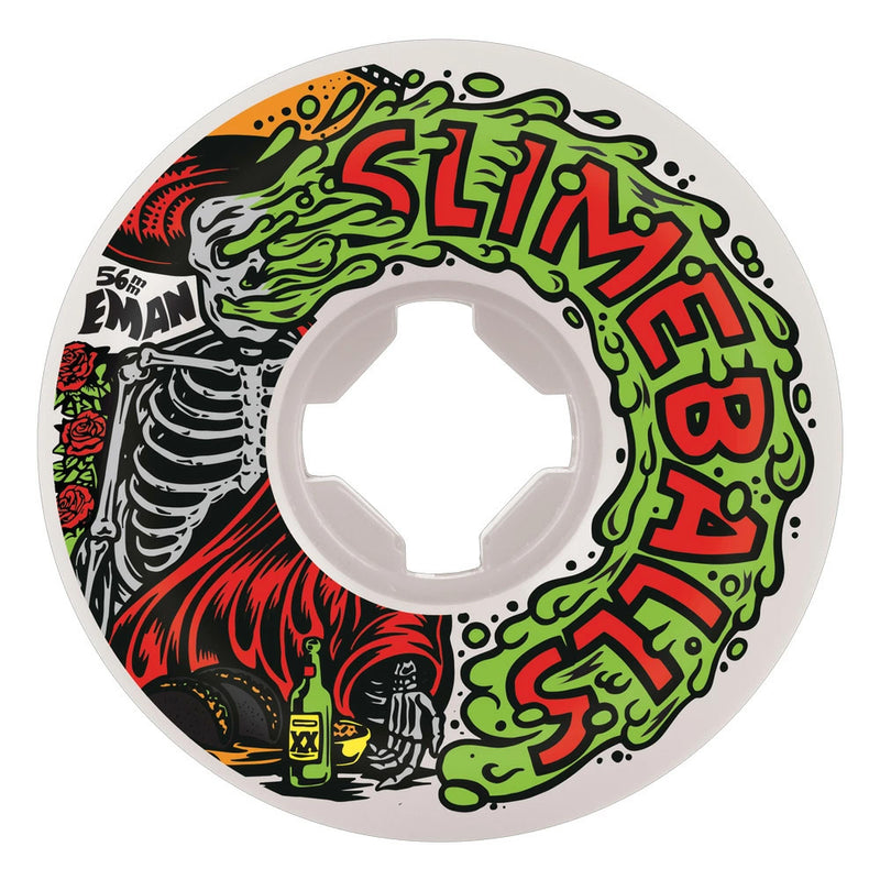 54mm EMMANUEL GUZMAN GUEST VOMIT MINI WHITE 97A SKATEBOARD WHEELS
