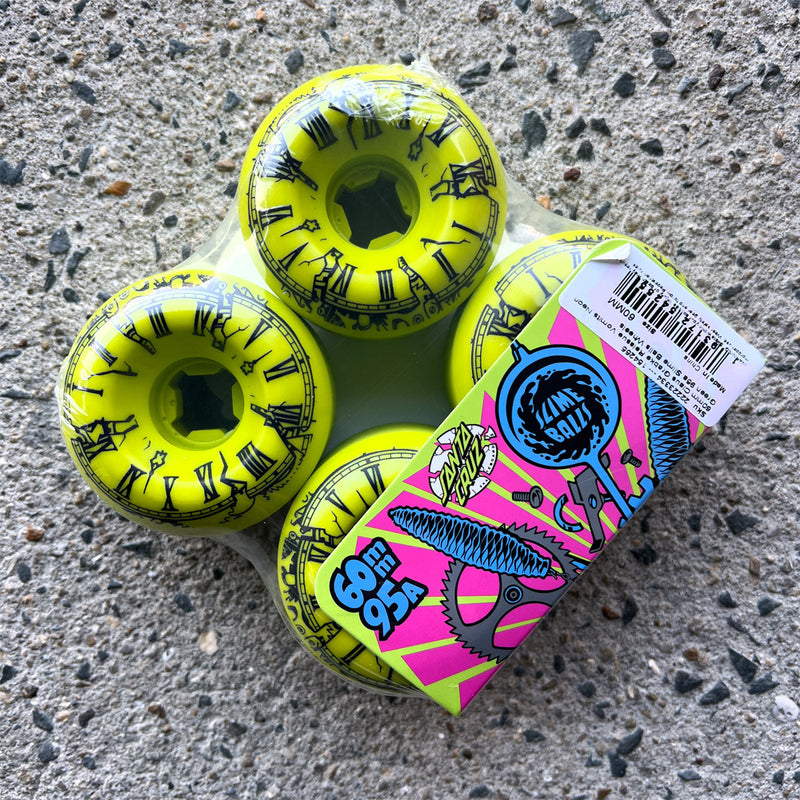60mm CLAUS GRABKE REISSUE VOMITS NEON GREEN 95A SKATEBOARD WHEELS