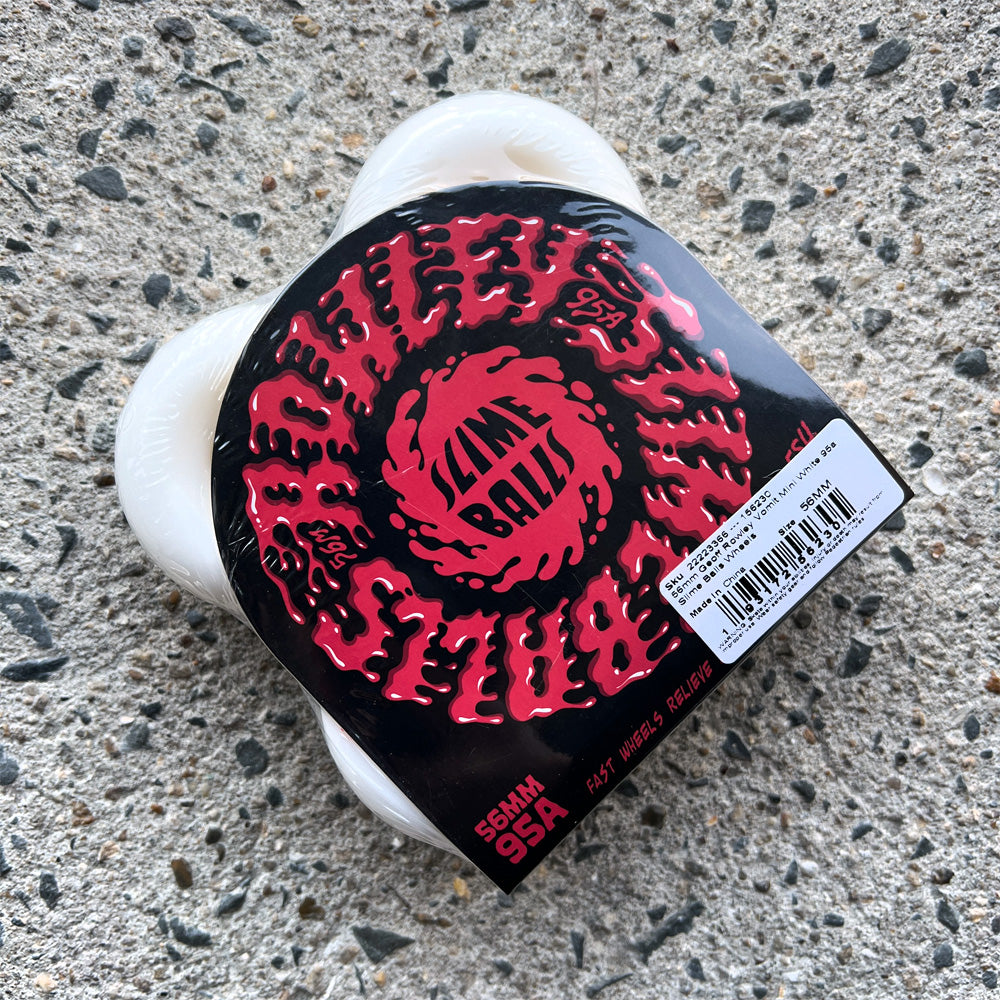 56mm GEOFF ROWLEY VOMIT MINI 95A SKATEBOARD WHEELS WHITE