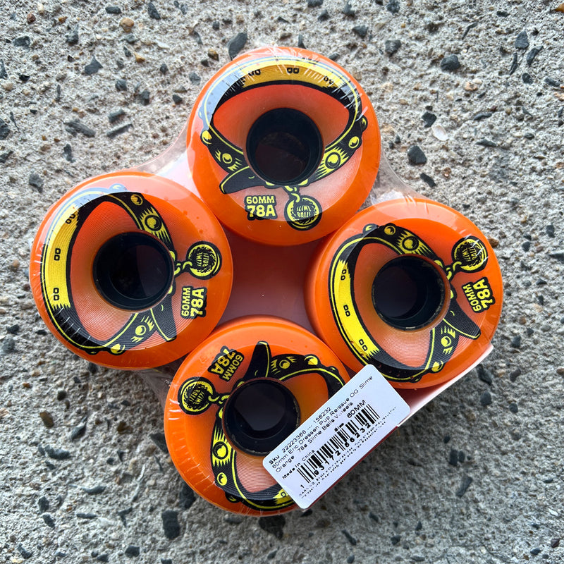 60mm ERIC DRESSEN PUP REISSUE OG SLIME ORANGE 78A SKATEBOARD WHEELS