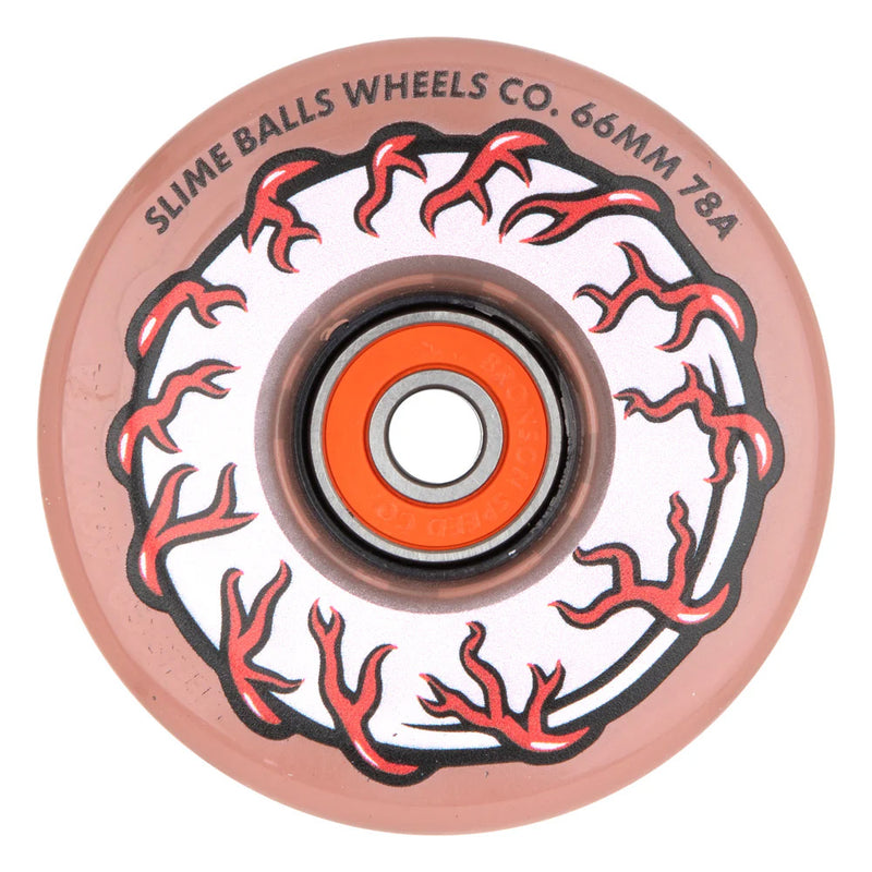 66mm LIGHT UPS PINK EYES 78A SKATEBOARD WHEELS