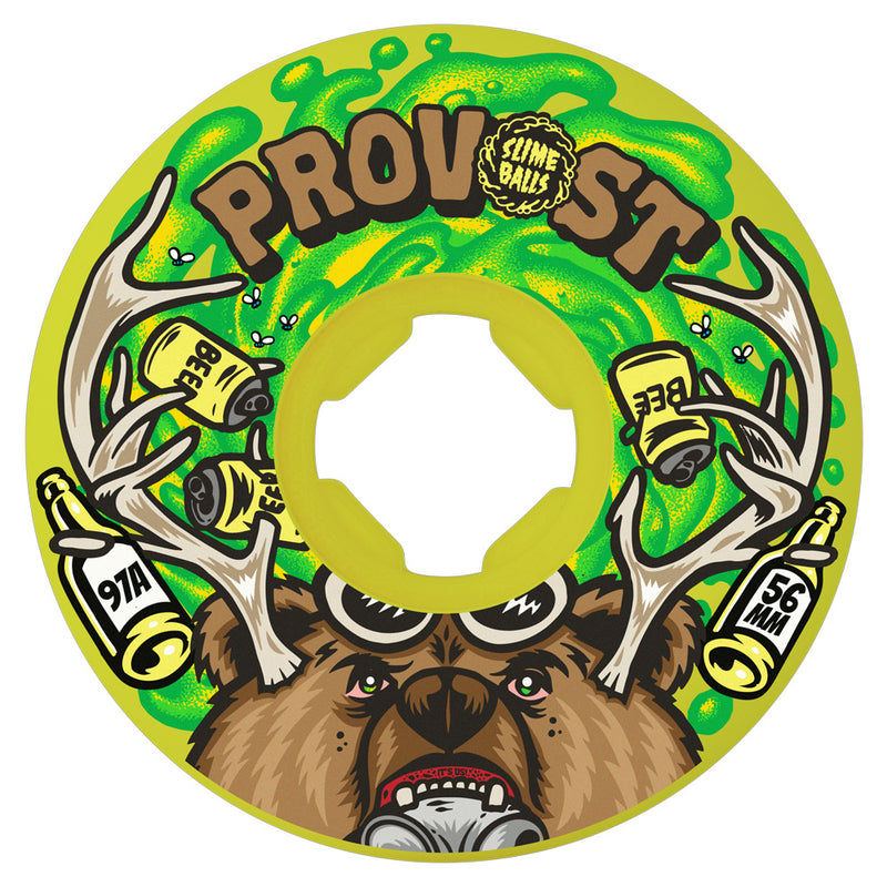 56mm PROVOST BEER VOMIT MINI GREEN 97A SKATEBOARD WHEELS