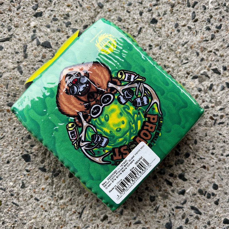56mm PROVOST BEER VOMIT MINI GREEN 97A SKATEBOARD WHEELS