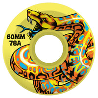 60mm KENDALL SNAKE OG SLIME YELLOW 78A SKATEBOARD WHEELS