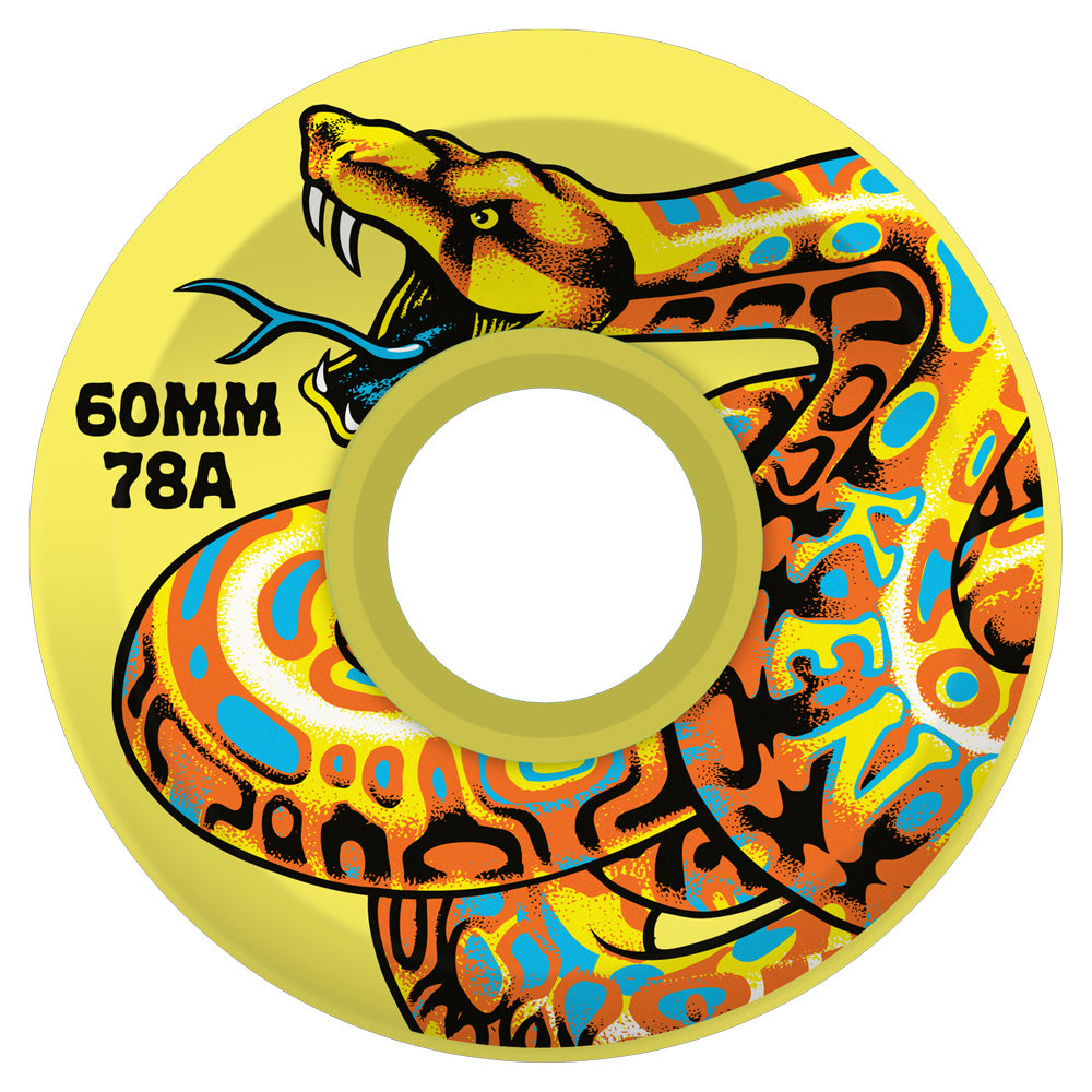 60mm KENDALL SNAKE OG SLIME YELLOW 78A SKATEBOARD WHEELS
