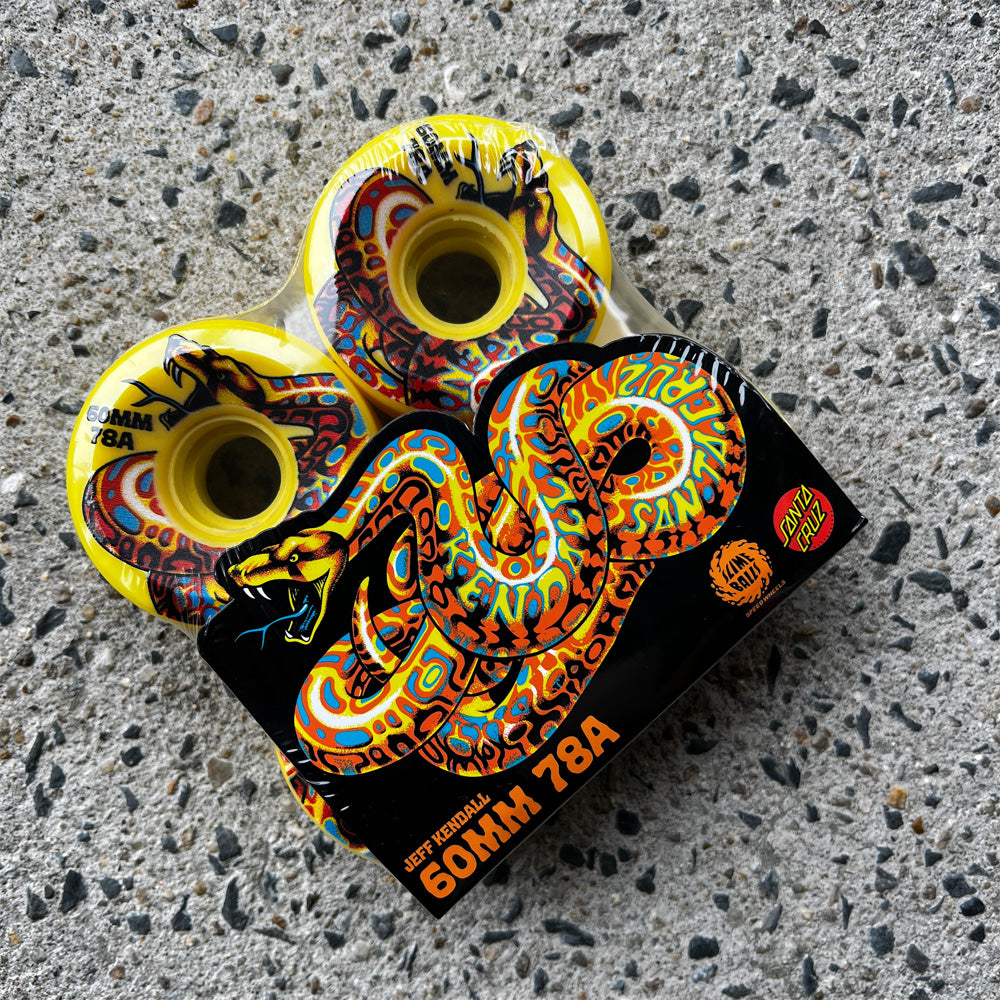 60mm KENDALL SNAKE OG SLIME YELLOW 78A SKATEBOARD WHEELS