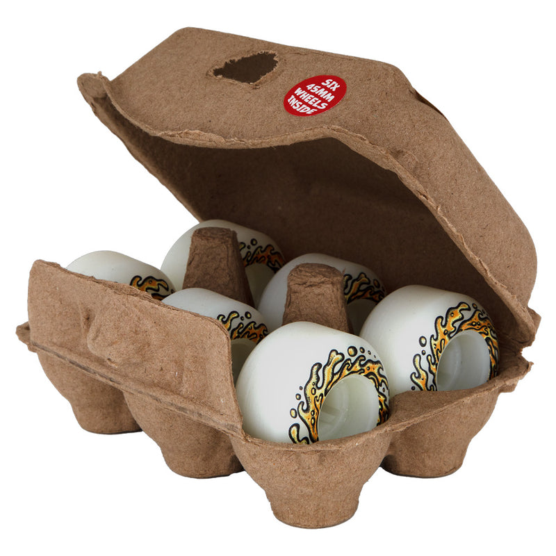 45mm OG EGGS HALF DOZEN MINI CHUBBIES WHITE 99A SKATEBOARD WHEELS