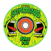 60mm SCREAMING SLIME LIGHT UPS OG SLIME GREEN/YELLOW 78A SKATEBOARD WHEELS