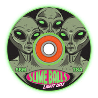 66mm FRIENDS OF PLANET 9 LIGHT UPS OG SLIME GITD 78A SKATEBOARD WHEELS