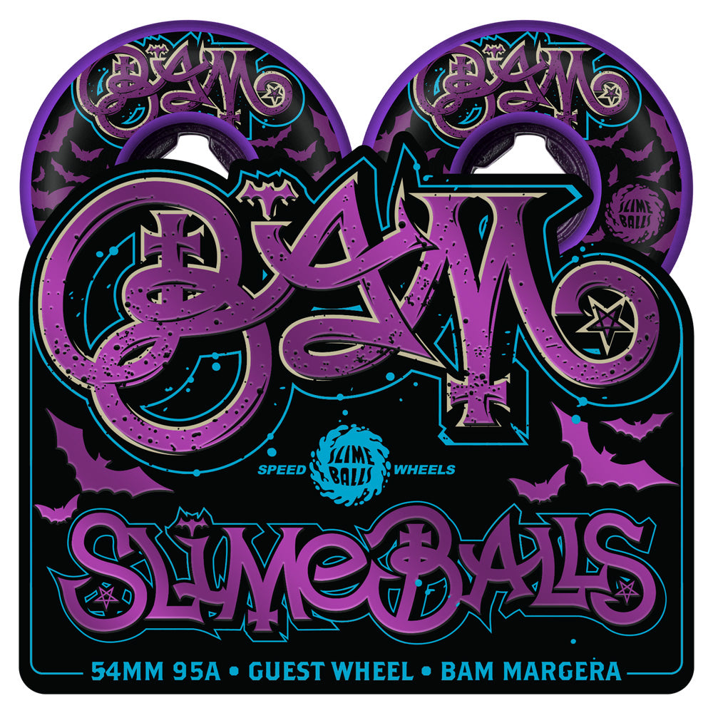 54mm BAM MARGERA HARDLINE 95A SKATEBOARD WHEELS
