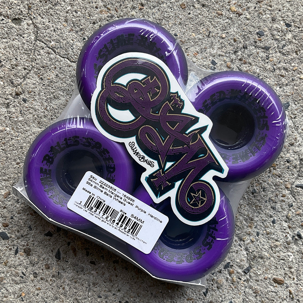54mm BAM MARGERA HARDLINE 95A SKATEBOARD WHEELS