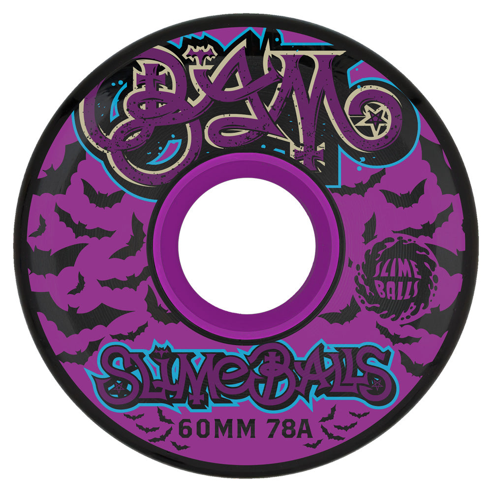 60mm BAM MARGERA OG SLIME BLACK 78A SKATEBOARD WHEELS