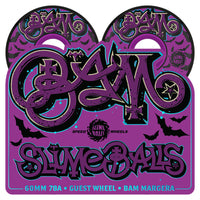 60mm BAM MARGERA OG SLIME BLACK 78A SKATEBOARD WHEELS