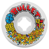 60mm BULLET RIOT WHITE VOMITS 97A SKATEBOARD WHEELS
