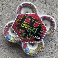 60mm BULLET RIOT WHITE VOMITS 97A SKATEBOARD WHEELS