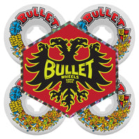 60mm BULLET RIOT WHITE VOMITS 97A SKATEBOARD WHEELS