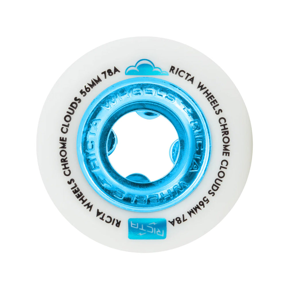56mm CHROME CLOUDS BLUE 78A SKATEBOARD WHEELS – ハスコ