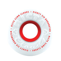 53mm CLOUDS RED 86A SKATEBOARD WHEELS