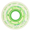 57mm CLEAR SPLATTER CLOUDS CAMO GREEN 78A SKATEBOARD WHEELS