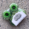 57mm CLEAR SPLATTER CLOUDS CAMO GREEN 78A SKATEBOARD WHEELS