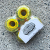 54mm CLEAR SPLATTER CLOUDS CAMO YELLOW 78A SKATEBOARD WHEELS