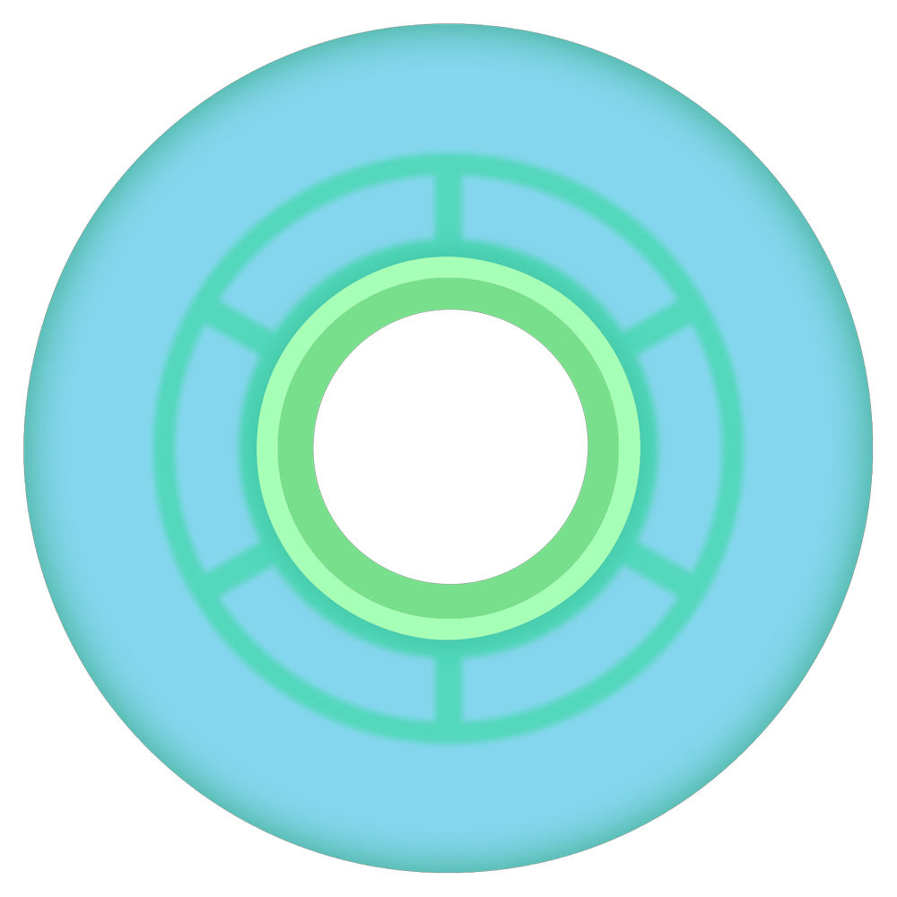 55mm CLOUDS TRANSPARENT BLUE GITD 78A SKATEBOARD WHEELS