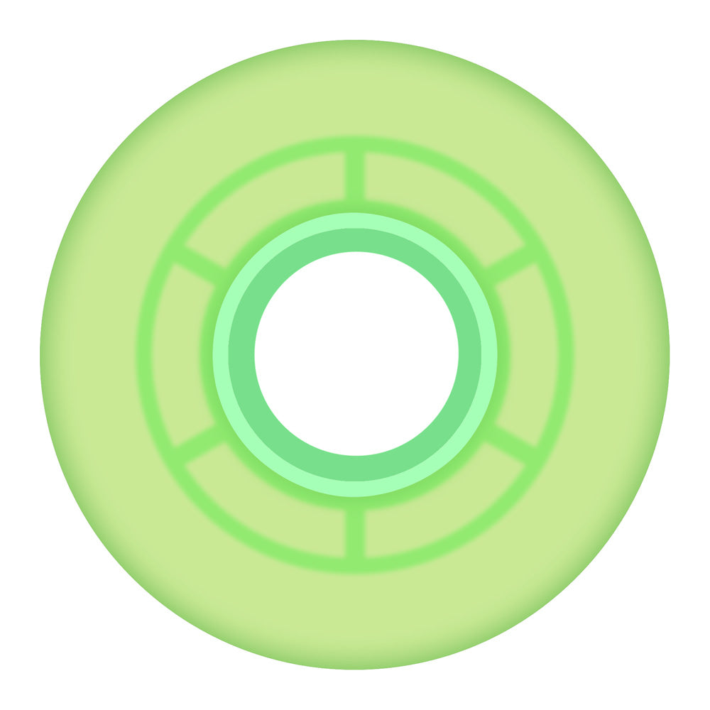 57mm CLOUDS TRANSPARENT GREEN GITD 78A SKATEBOARD WHEELS