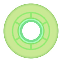 57mm CLOUDS TRANSPARENT GREEN GITD 78A SKATEBOARD WHEELS