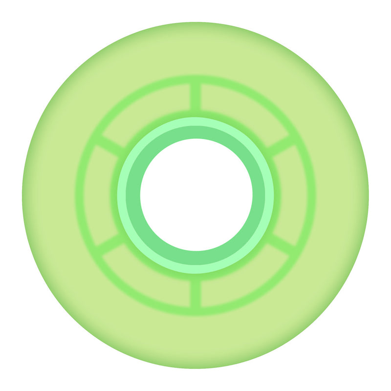57mm CLOUDS TRANSPARENT GREEN GITD 78A SKATEBOARD WHEELS