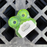 57mm CLOUDS TRANSPARENT GREEN GITD 78A SKATEBOARD WHEELS