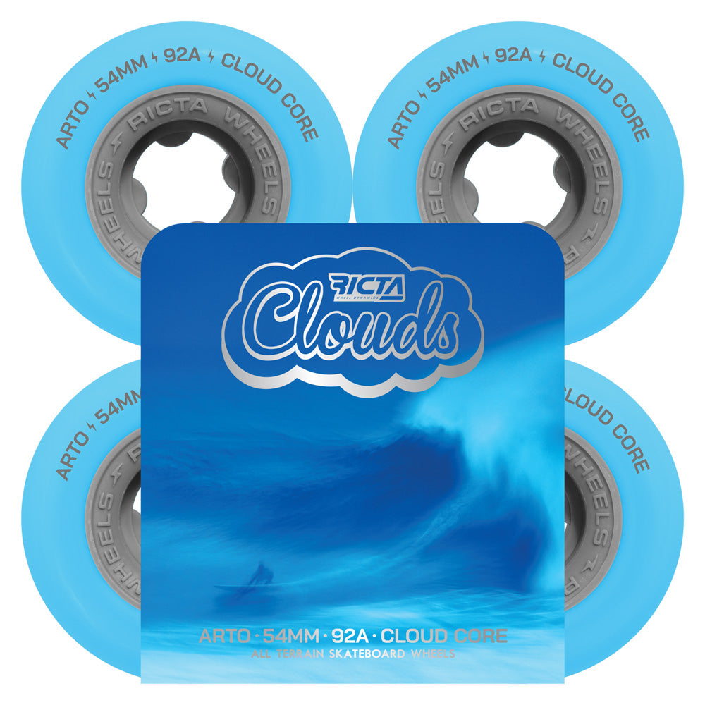54mm CLOUDS ARTO SAARI LIGHT BLUE 92A SKATEBOARD WHEELS