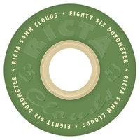 54mm CLOUDS GREEN/NATURAL 86A SKATEBOARD WHEELS