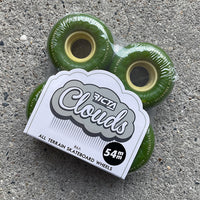 54mm CLOUDS GREEN/NATURAL 86A SKATEBOARD WHEELS