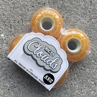 55mm CLOUDS TRANSPARENT CITRUS/WHITE 78A SKATEBOARD WHEELS