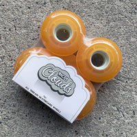 55mm CLOUDS TRANSPARENT CITRUS/WHITE 78A SKATEBOARD WHEELS