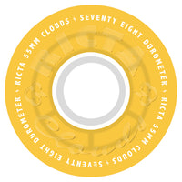 55mm CLOUDS TRANSPARENT CITRUS/WHITE 78A SKATEBOARD WHEELS