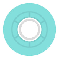 57mm CLOUDS TRANSPARENT AQUA/WHITE 78A SKATEBOARD WHEELS