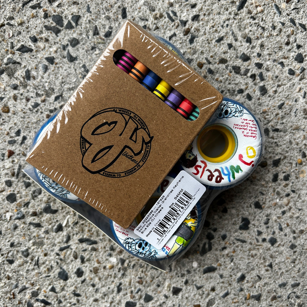 54mm P.WALKER GRANDMAS KEYFRAME BLUE 92A SKATEBOARD WHEELS