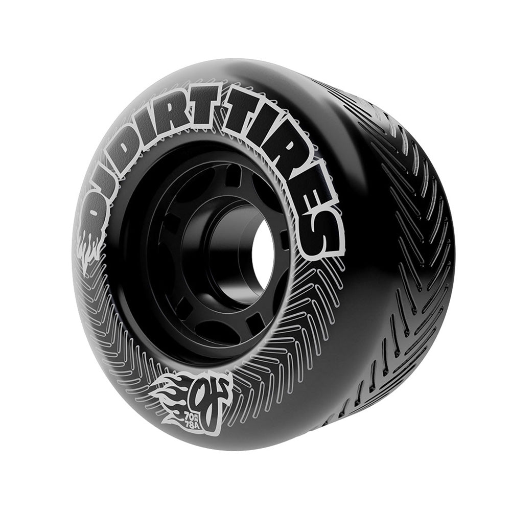 70mm VANDALS DIRT TIRES THUNDER JUICE BLACK 78A SKATEBOARD WHEELS