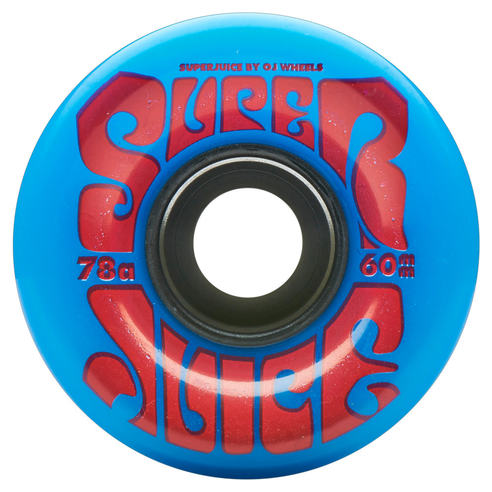 60mm SUPER JUICE 78A BLUE SKATEBOARD WHEELS