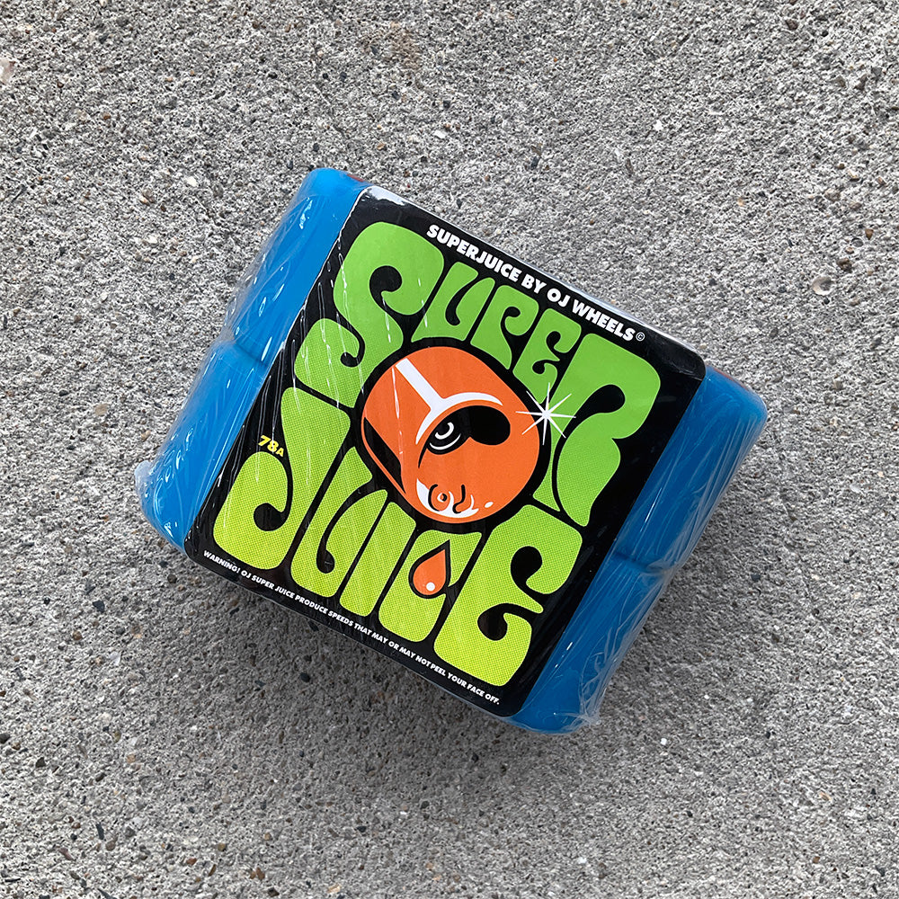 60mm SUPER JUICE 78A BLUE SKATEBOARD WHEELS