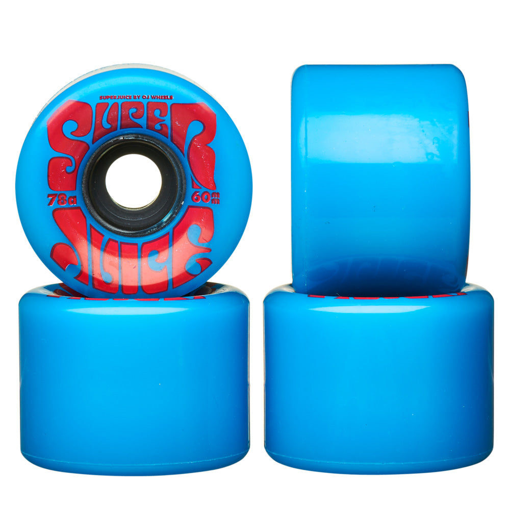 60mm SUPER JUICE 78A BLUE SKATEBOARD WHEELS