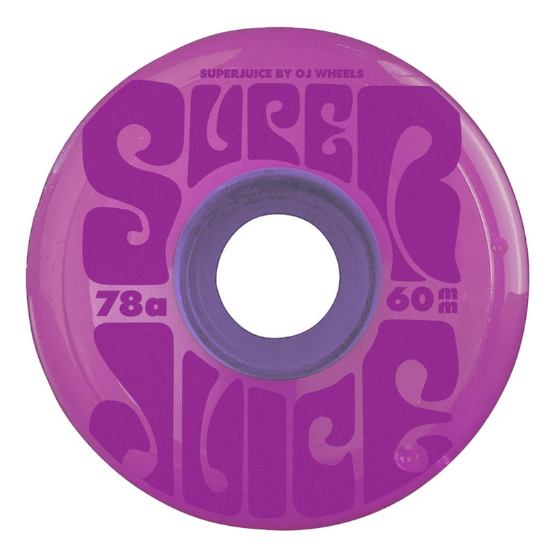 60mm SUPER JUICE TRANS PURPLE 78A SKATEBOARD WHEELS