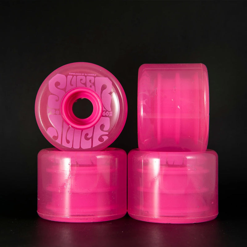 60mm BUBBLE GUM SUPER JUICE PINK 78A SKATEBOARD WHEELS