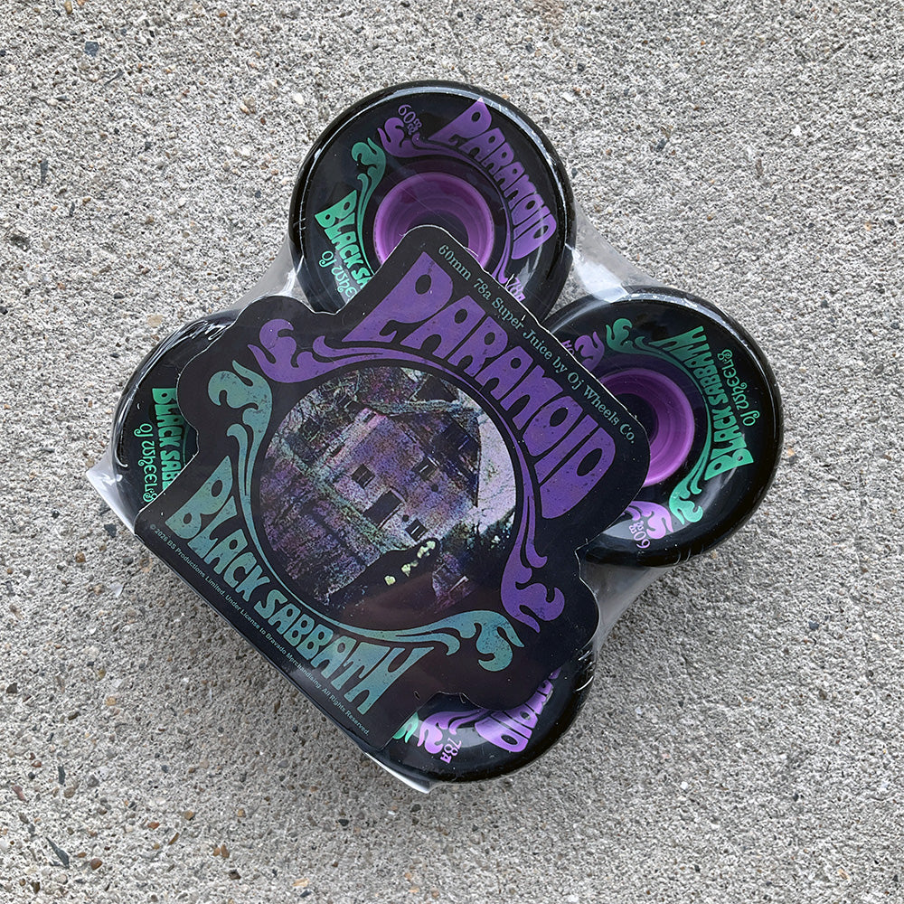 60mm BLACK SABBATH PARANOID SUPER JUICE 78A WHEELS